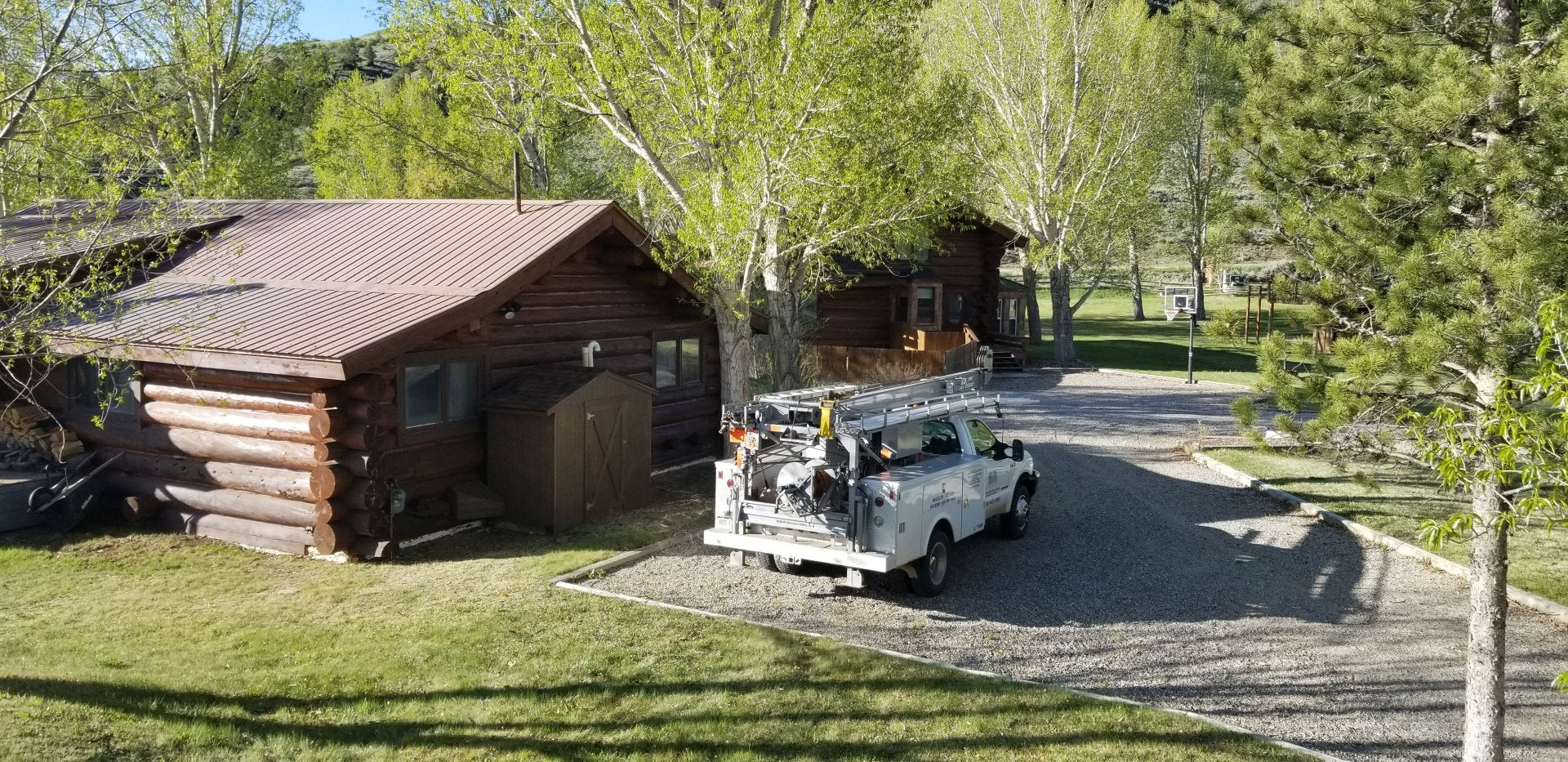 Boulder GWS service truck at a residential property